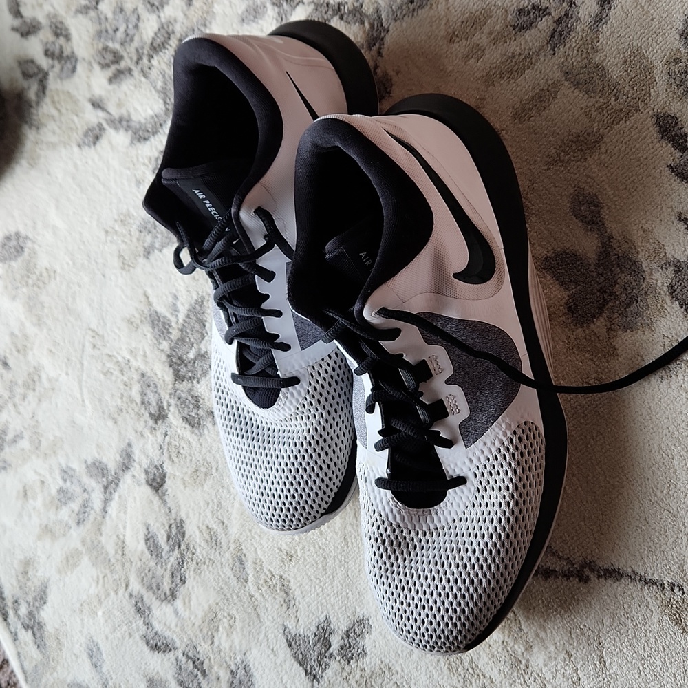 nike Air Precision II white athletic shoes size 11